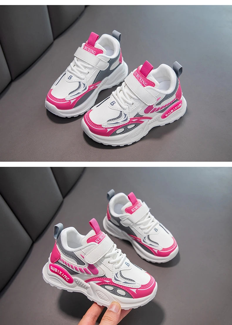 Baskets en cuir pour filles du 26 au 37