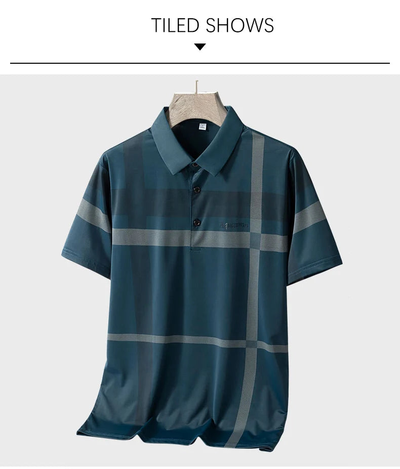 Polo homme rayé Design col rabattu M-4XL MAEJORKEN