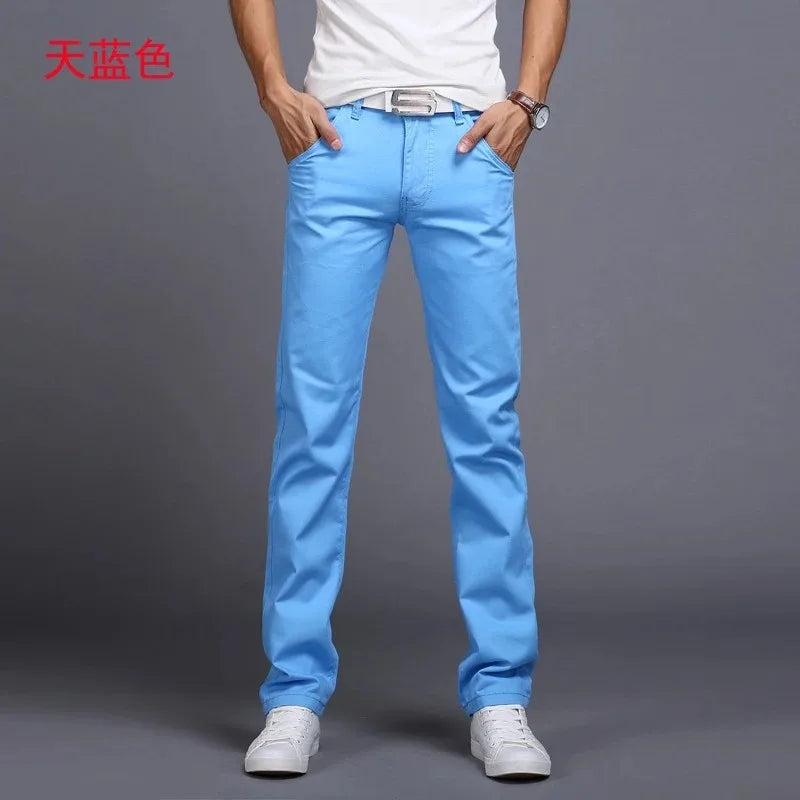 Pantalons droits élastiques classiques