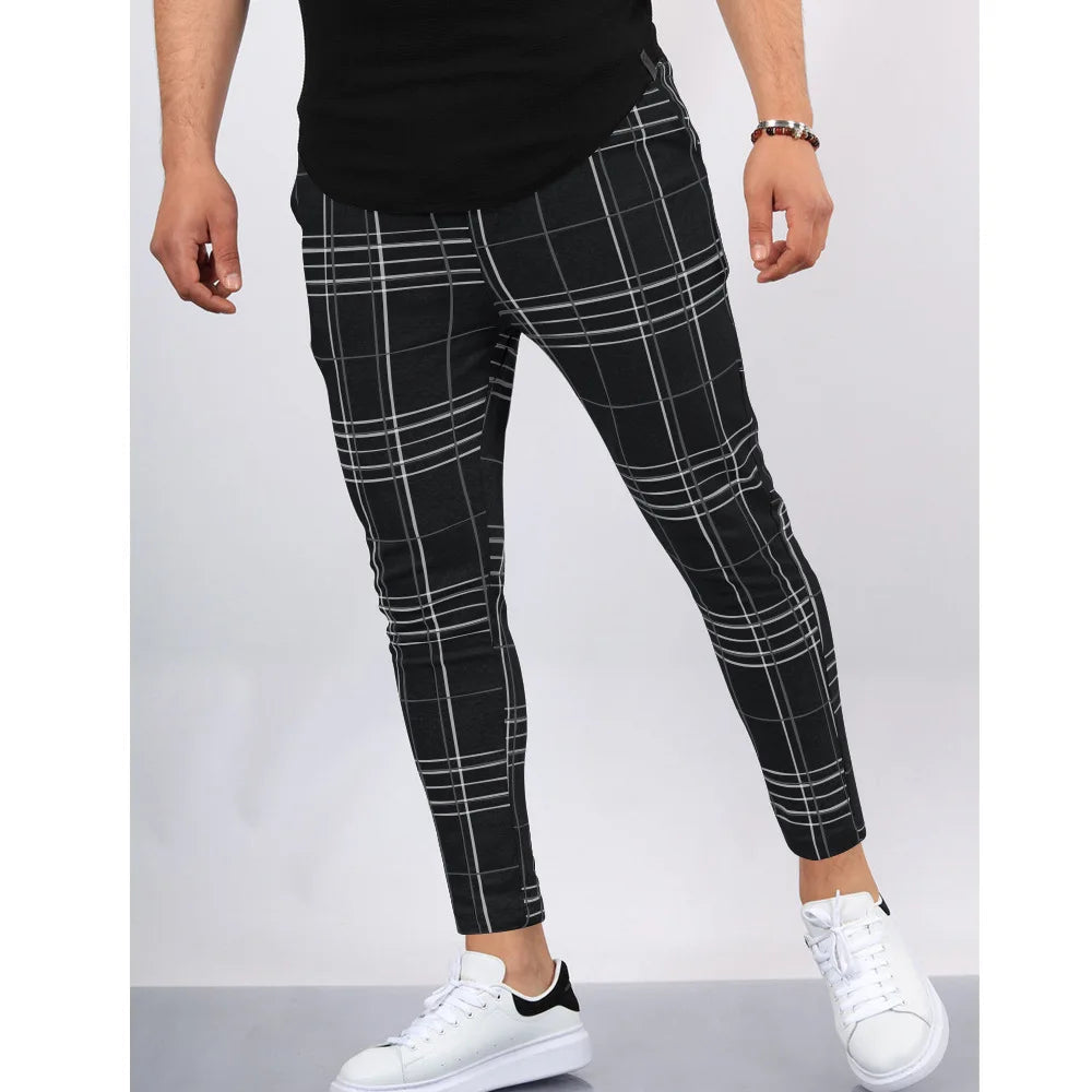 Pantalon habillé décontracté à carreaux MAEJORKEN