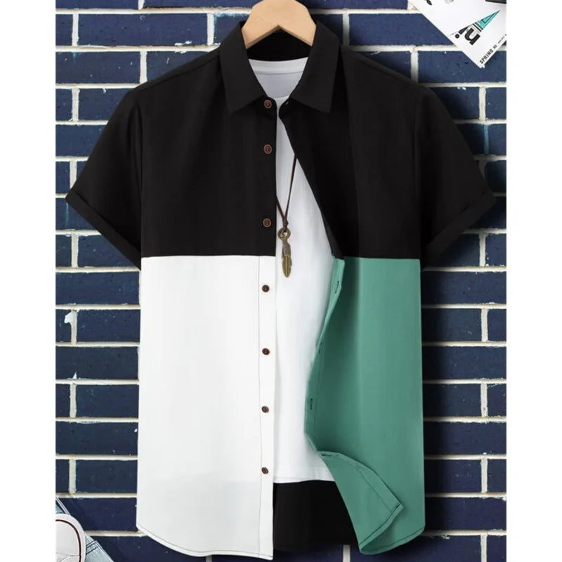 Chemise à manches courtes du S au 5XL