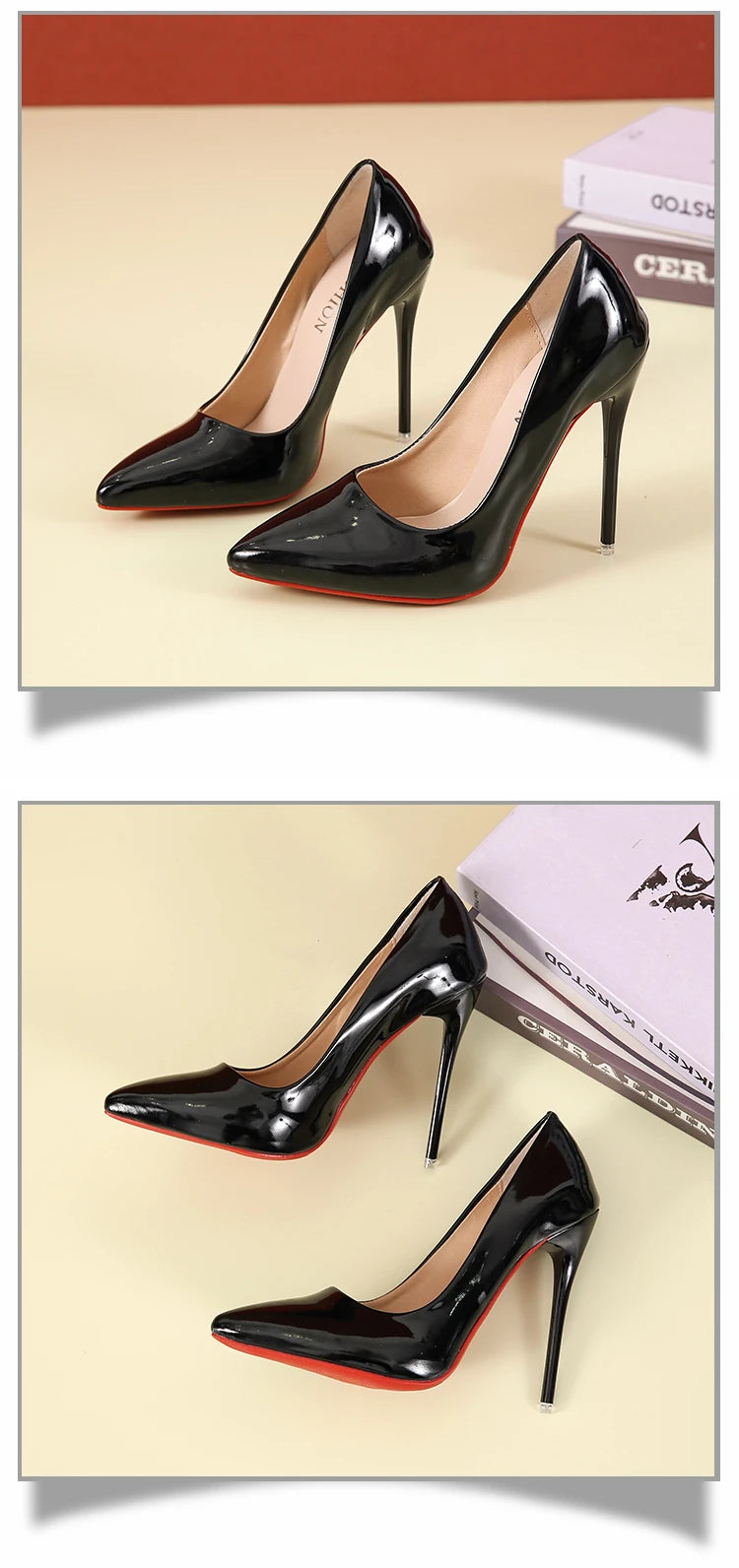 Chaussures à talons hauts cuir verni coloré