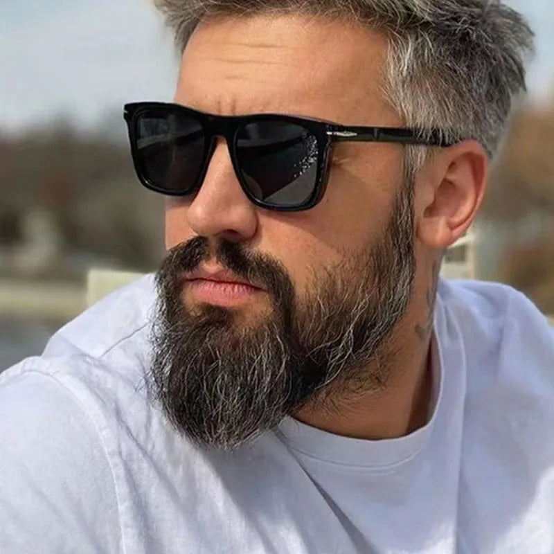 Lunettes de soleil carrées Vintage pour hommes, Anti- lumière bleue MAEJORKEN