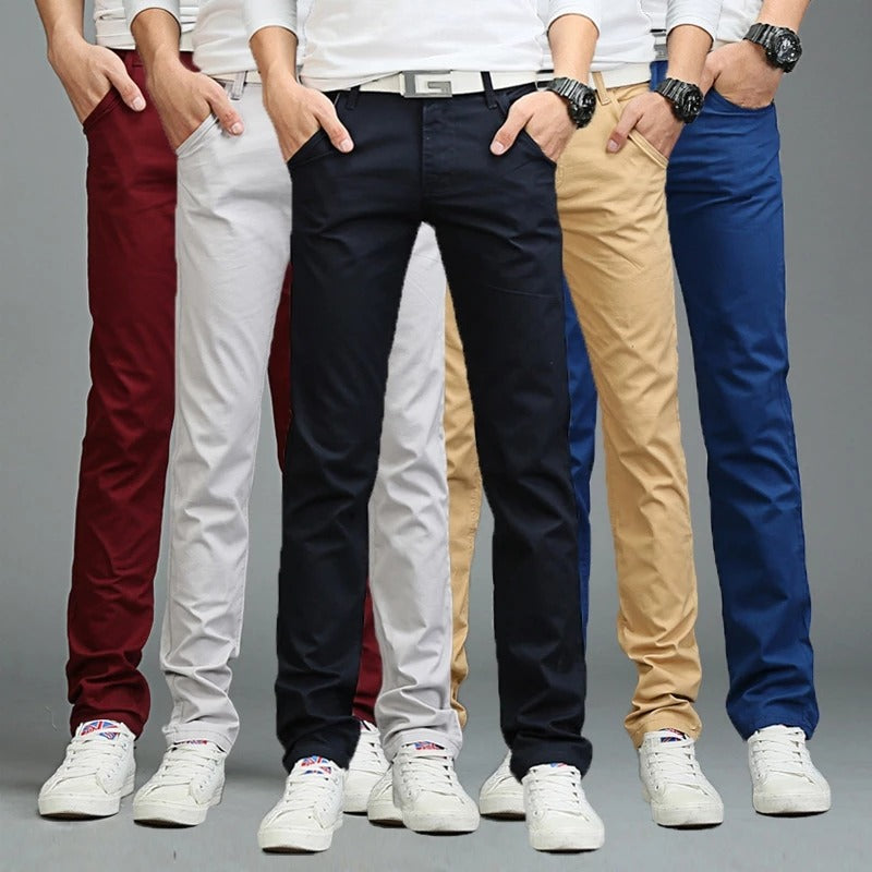 Pantalons droits élastiques classiques