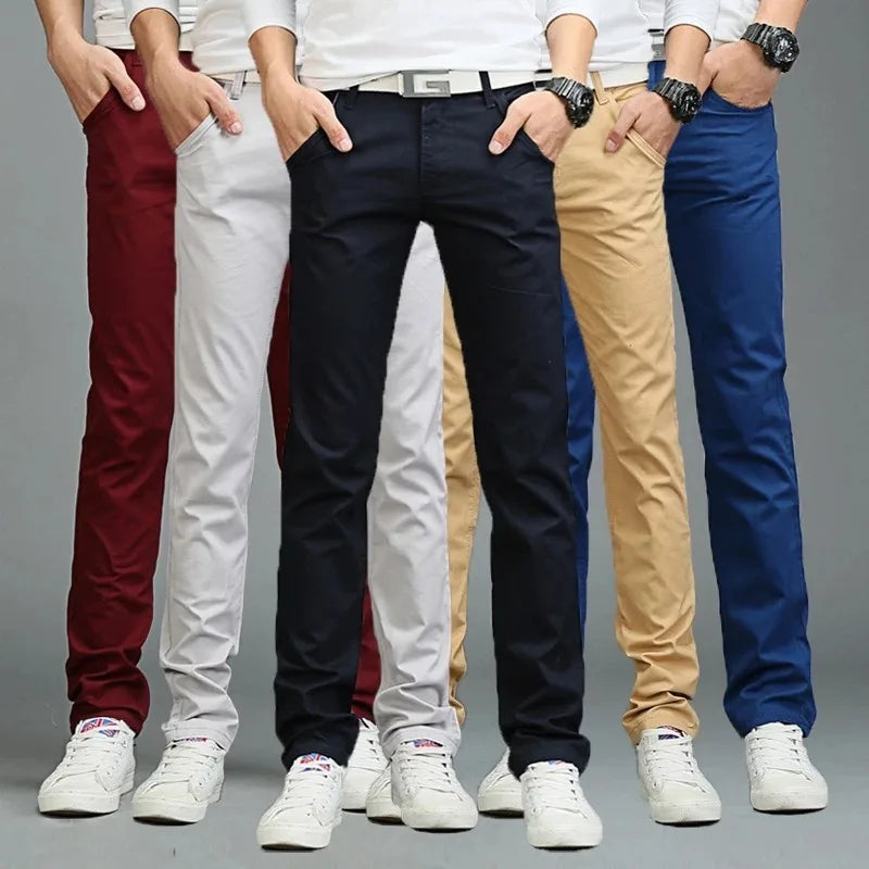 Pantalons droits élastiques classiques