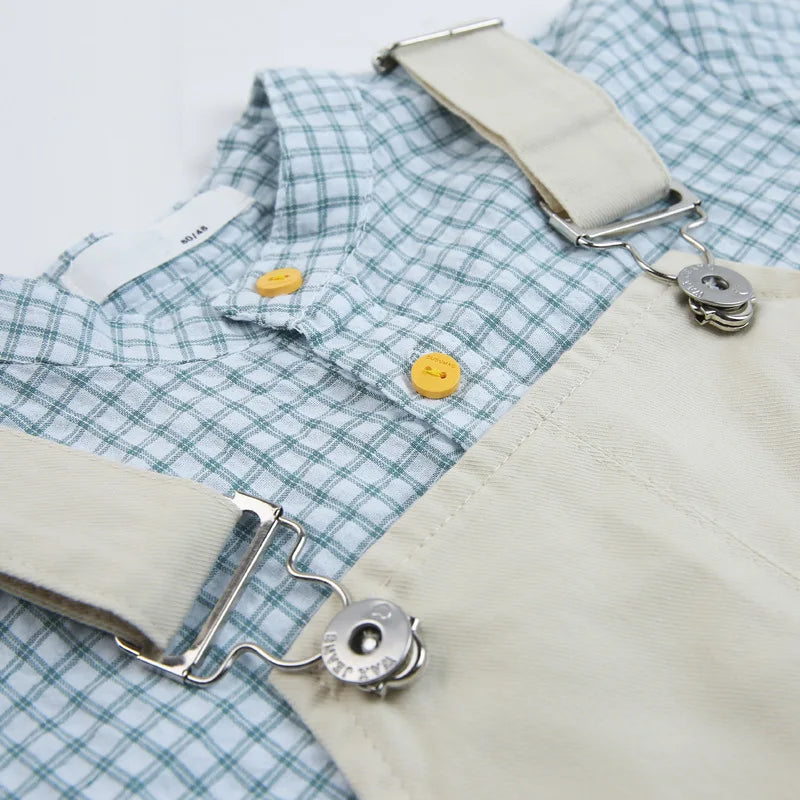 Ensemble 2 pièces chemise à manches courtes et salopette de 80 cm à 120 cm MAEJORKEN