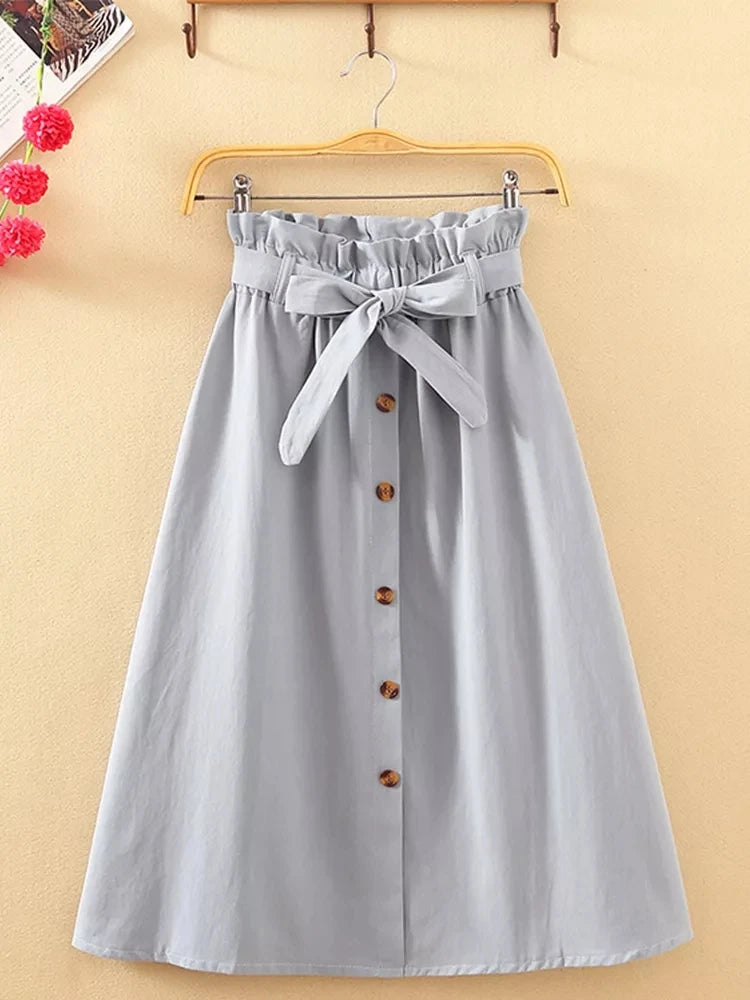 Jupe longue taille haute plissé MAEJORKEN