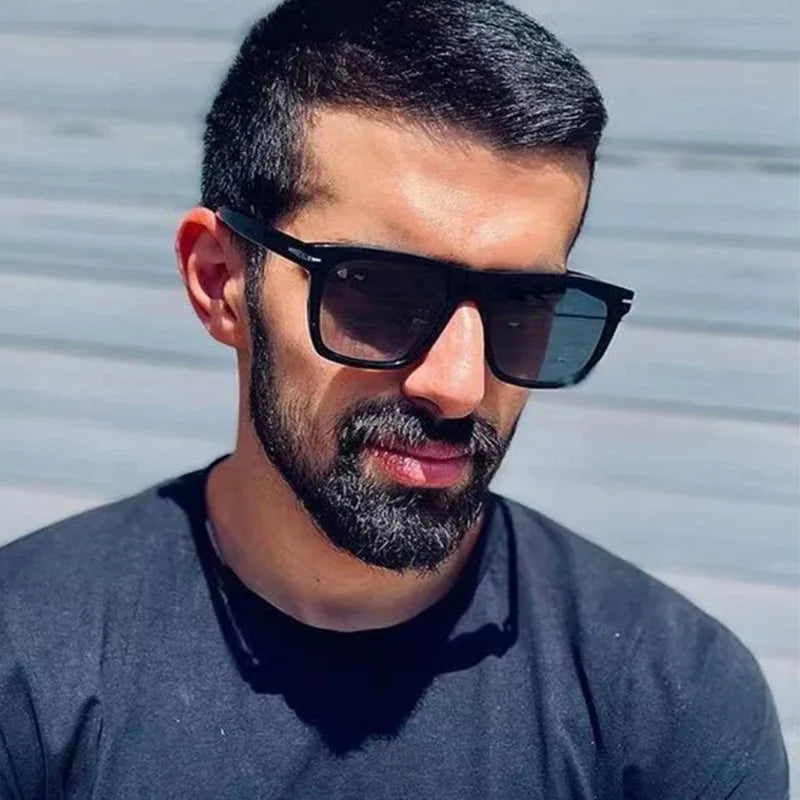 Lunettes de soleil carrées Vintage pour hommes, Anti- lumière bleue MAEJORKEN