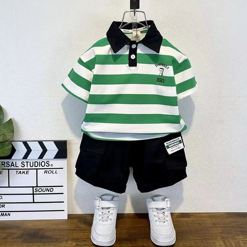 Ensemble polo manches courtes et short garçon du 2 ans au 9 ans MAEJORKEN