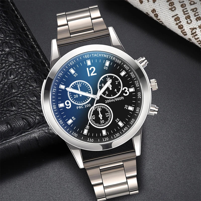 1/2 pièces montres d'affaires pour hommes montre à Quartz avec Bracelet en acier ( coffret non inclus ) MAEJORKEN