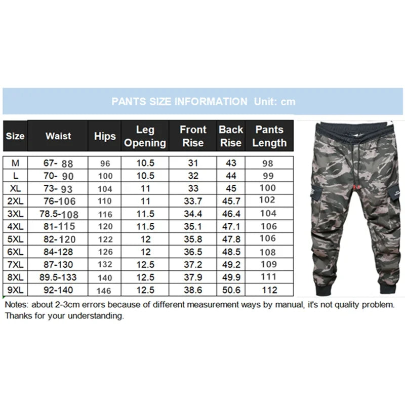 Pantalon cargo camouflage grande taille