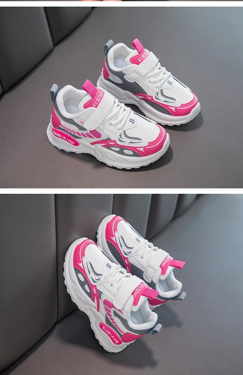 Baskets en cuir pour filles du 26 au 37