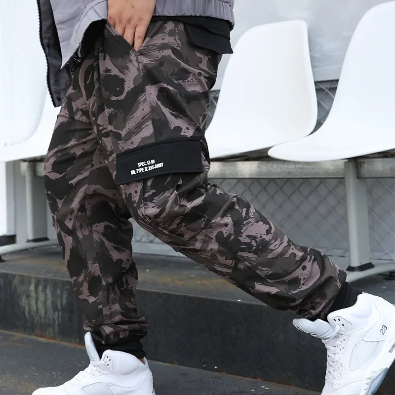 Pantalon cargo camouflage grande taille