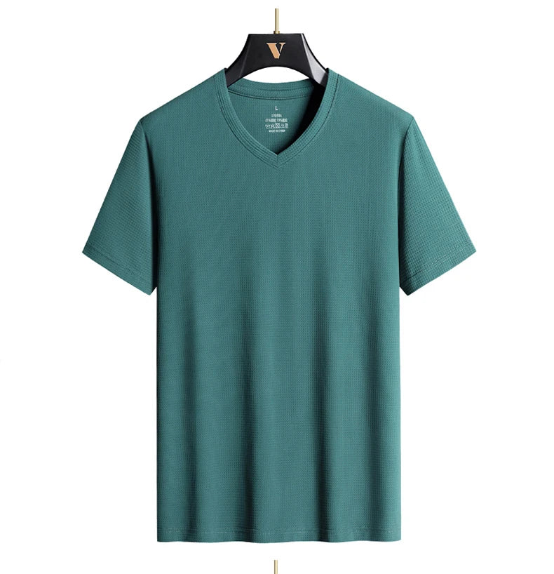 T-shirt à col en V pour hommes grande taille, 7XL, 8XL, 9XL