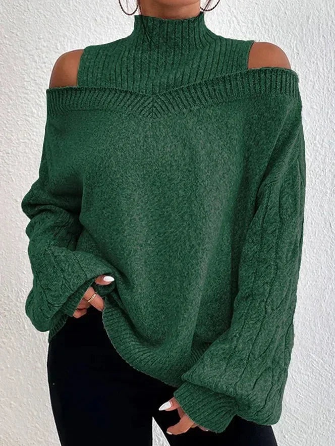 Pull semi - col roulé pour femme MAEJORKEN