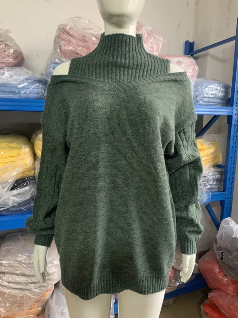 Pull semi - col roulé pour femme MAEJORKEN