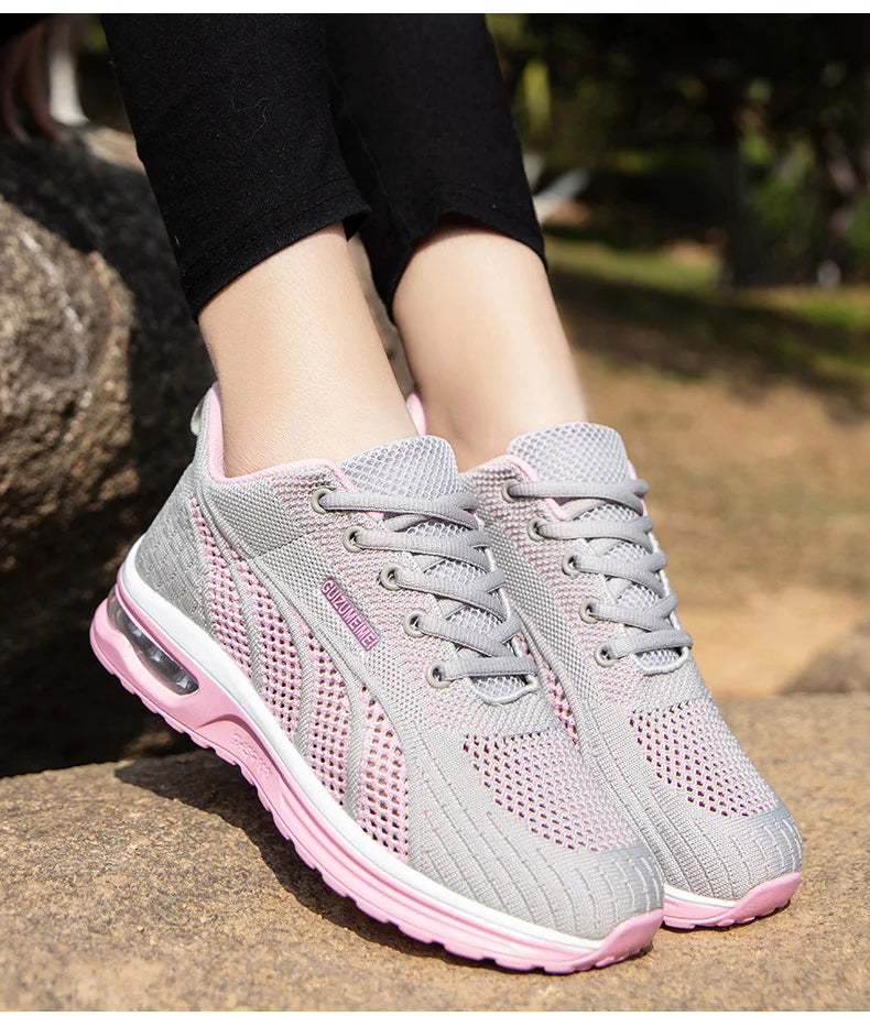 Chaussures de course en maille respirante pour femmes