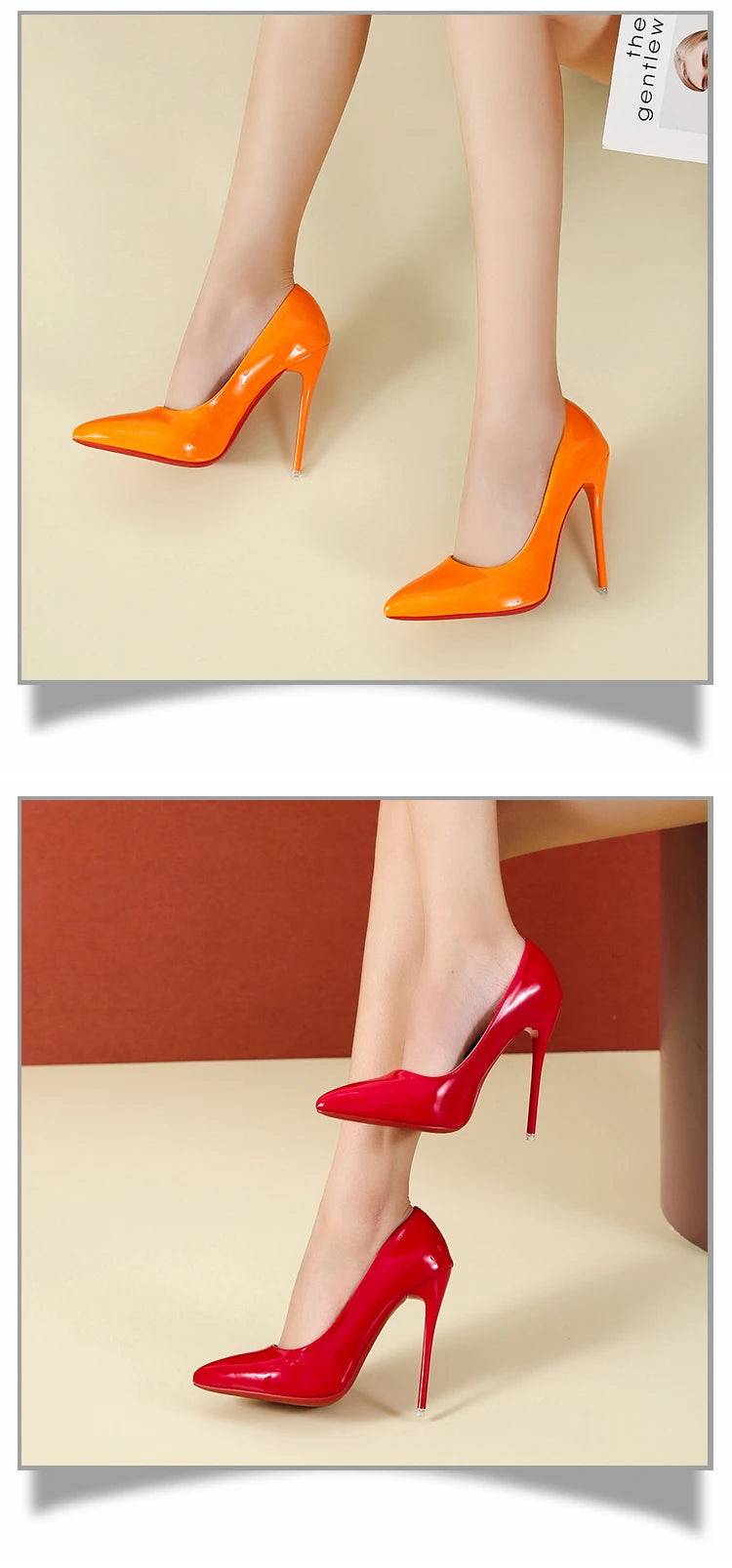 Chaussures à talons hauts cuir verni coloré