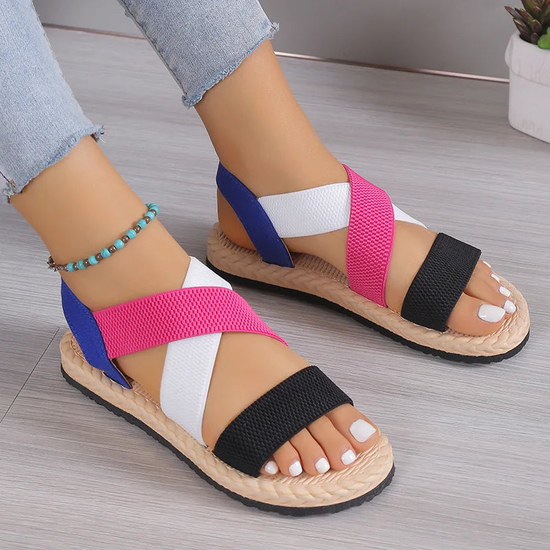 Sandales plates antidérapantes , tendance, confortables du 35 au 43