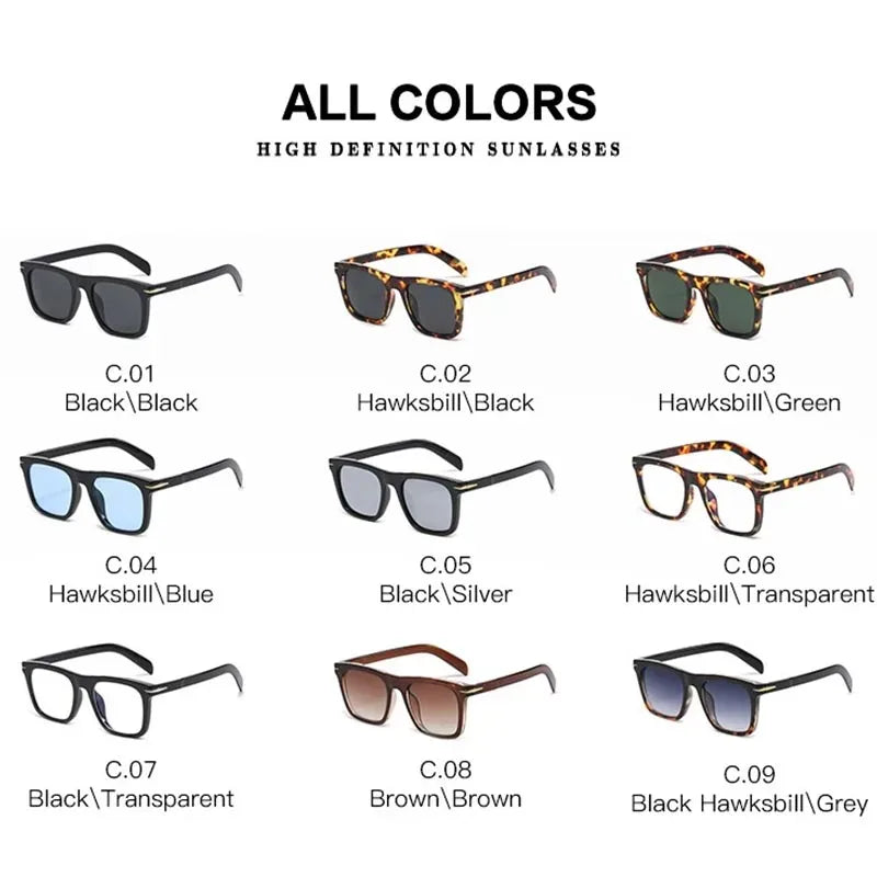 Lunettes de soleil carrées Vintage pour hommes, Anti- lumière bleue MAEJORKEN