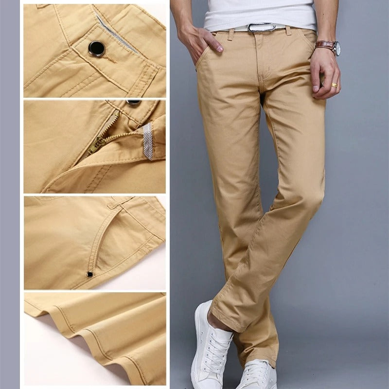 Pantalons droits élastiques classiques