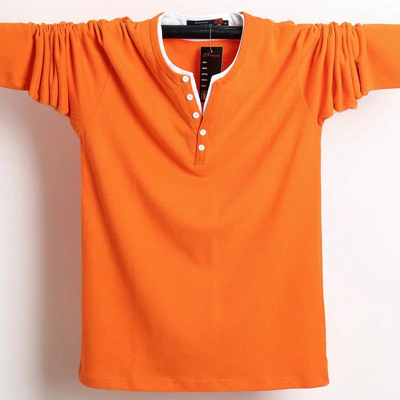 T-Shirt en coton à manches longues grande taille du M au 7XL MAEJORKEN