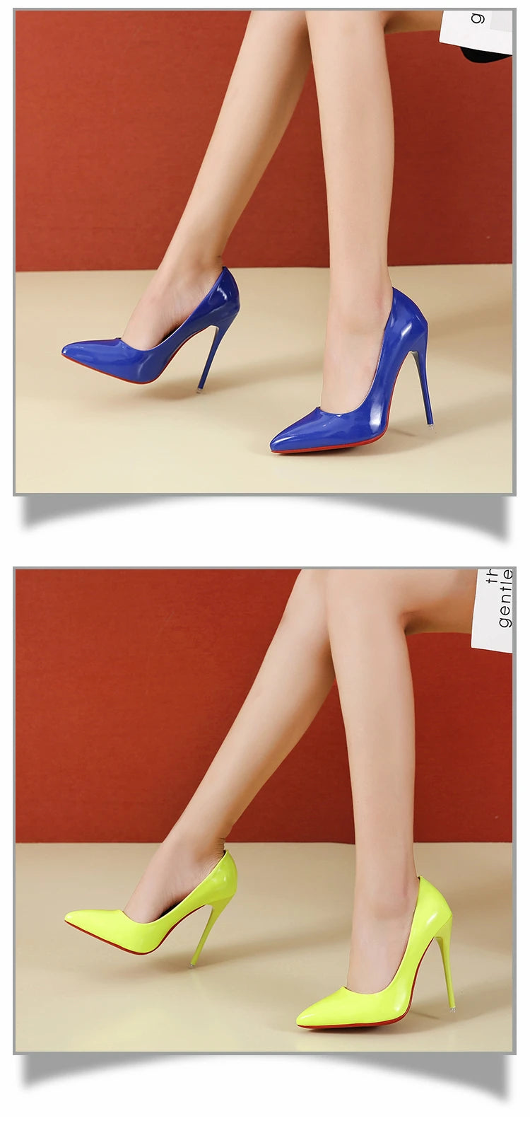 Chaussures à talons hauts cuir verni coloré
