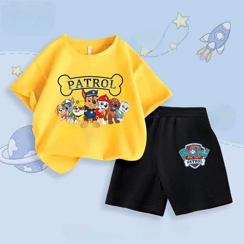 Ensemble short et tee shirt pat patrouille
