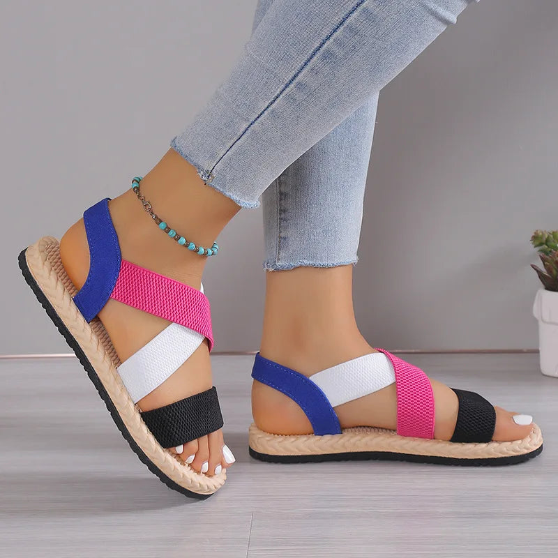 Sandales plates antidérapantes , tendance, confortables du 35 au 43