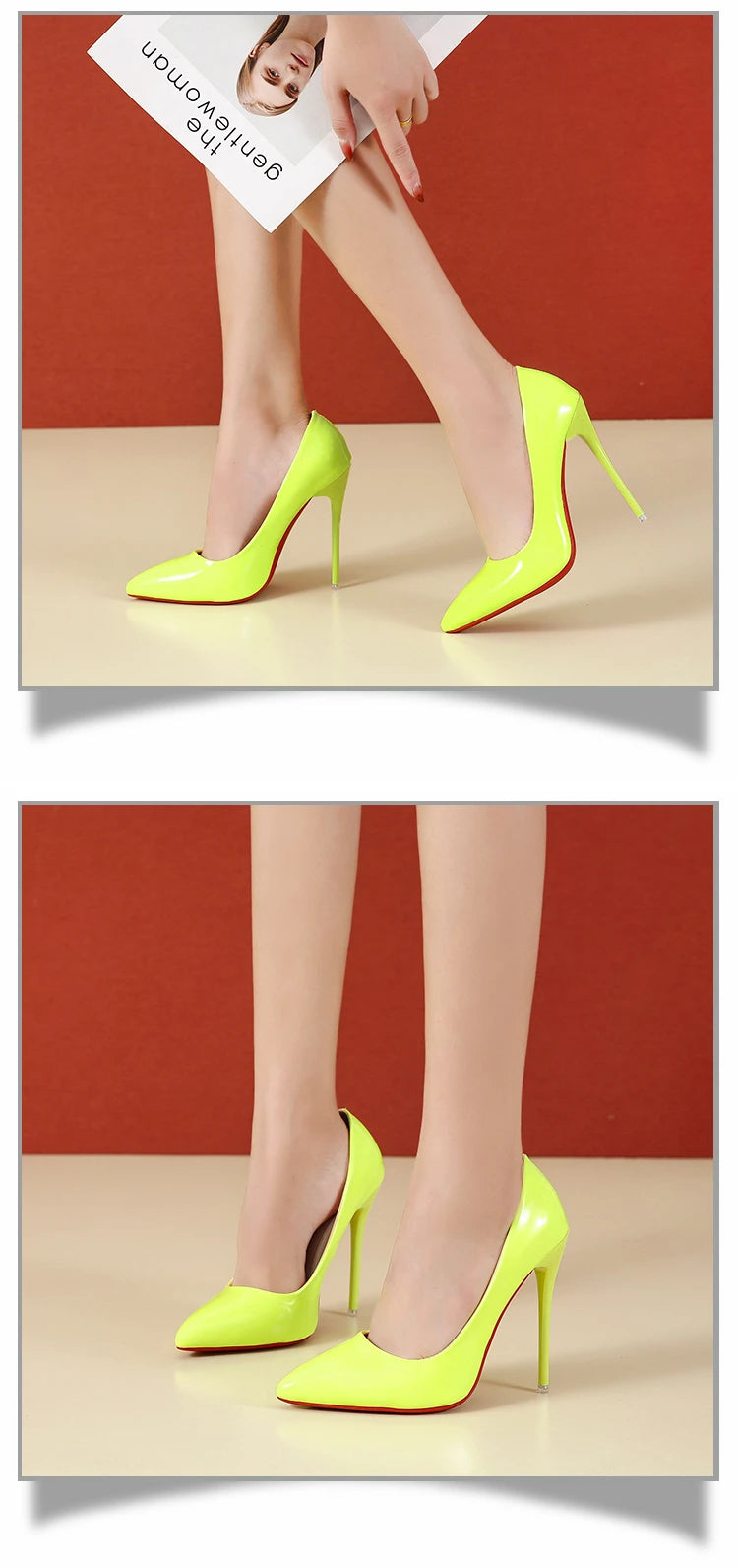Chaussures à talons hauts cuir verni coloré