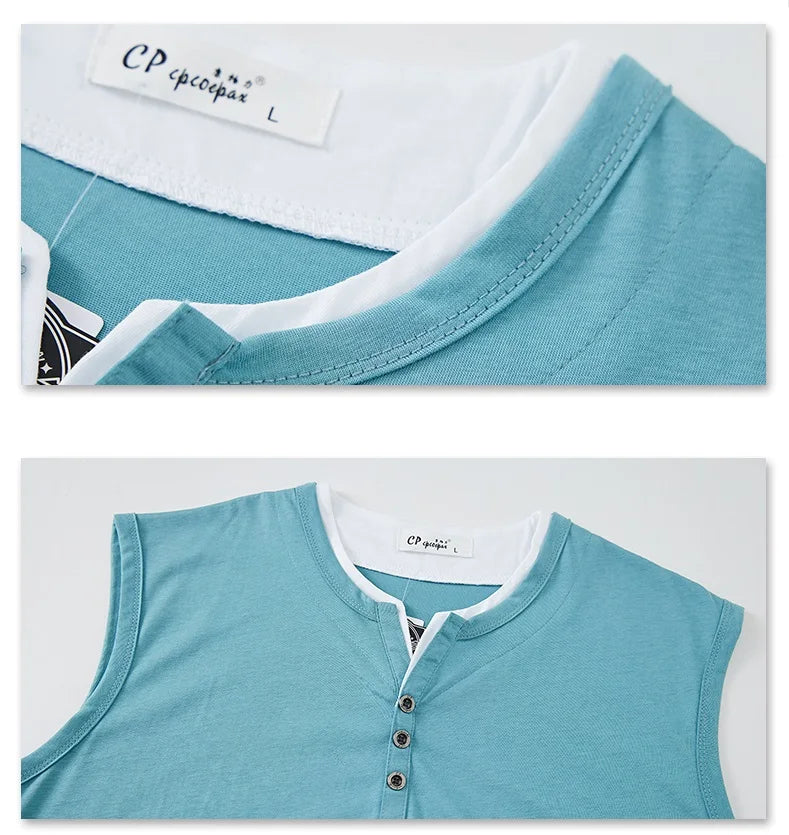 Débardeur en coton sans manches du L au 6XL