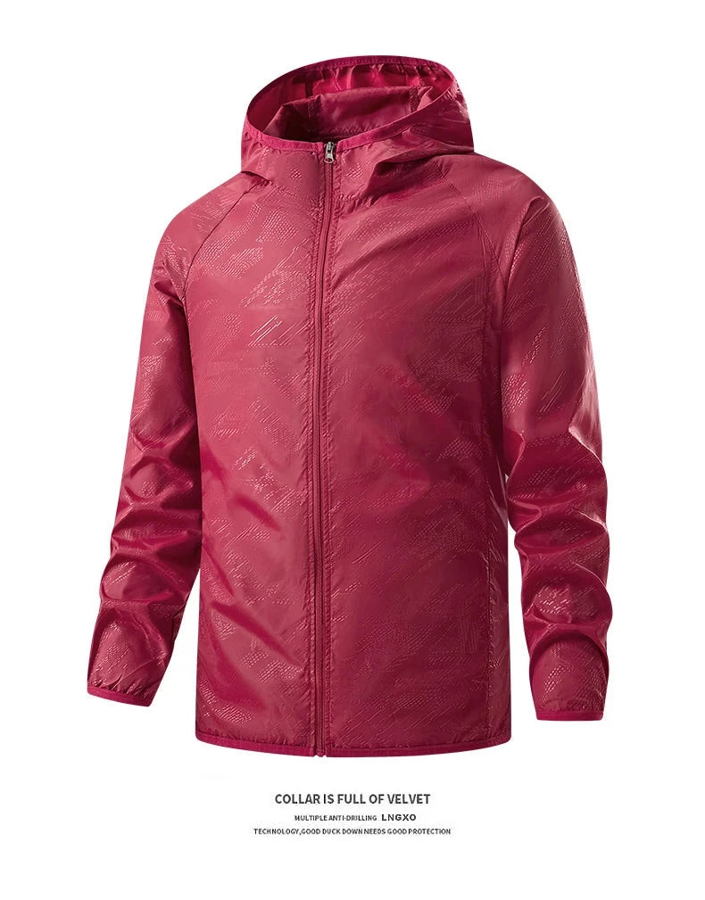 LNGXO hommes femmes vestes de randonnée imperméables Protection solaire coupe-vent Camping escalade manteau de pluie en plein air unisexe vêtements portables MAEJORKEN
