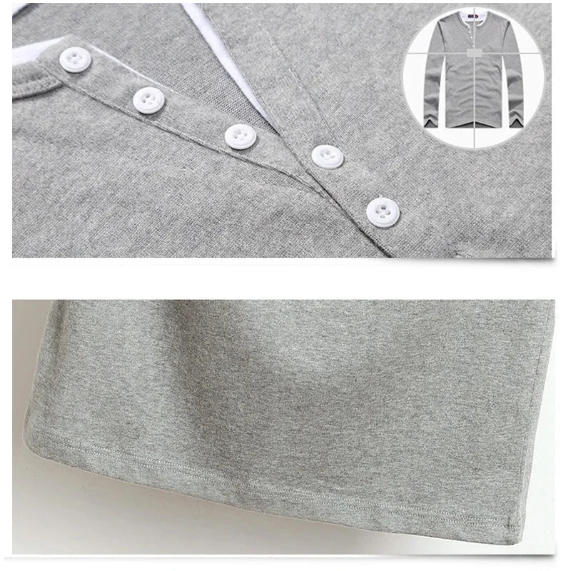 T-Shirt en coton à manches longues grande taille du M au 7XL MAEJORKEN