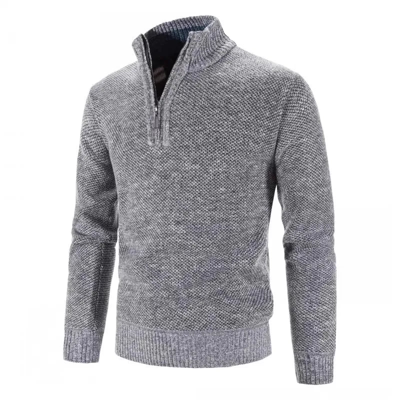 Pull tricoté fermeture éclair col montant MAEJORKEN