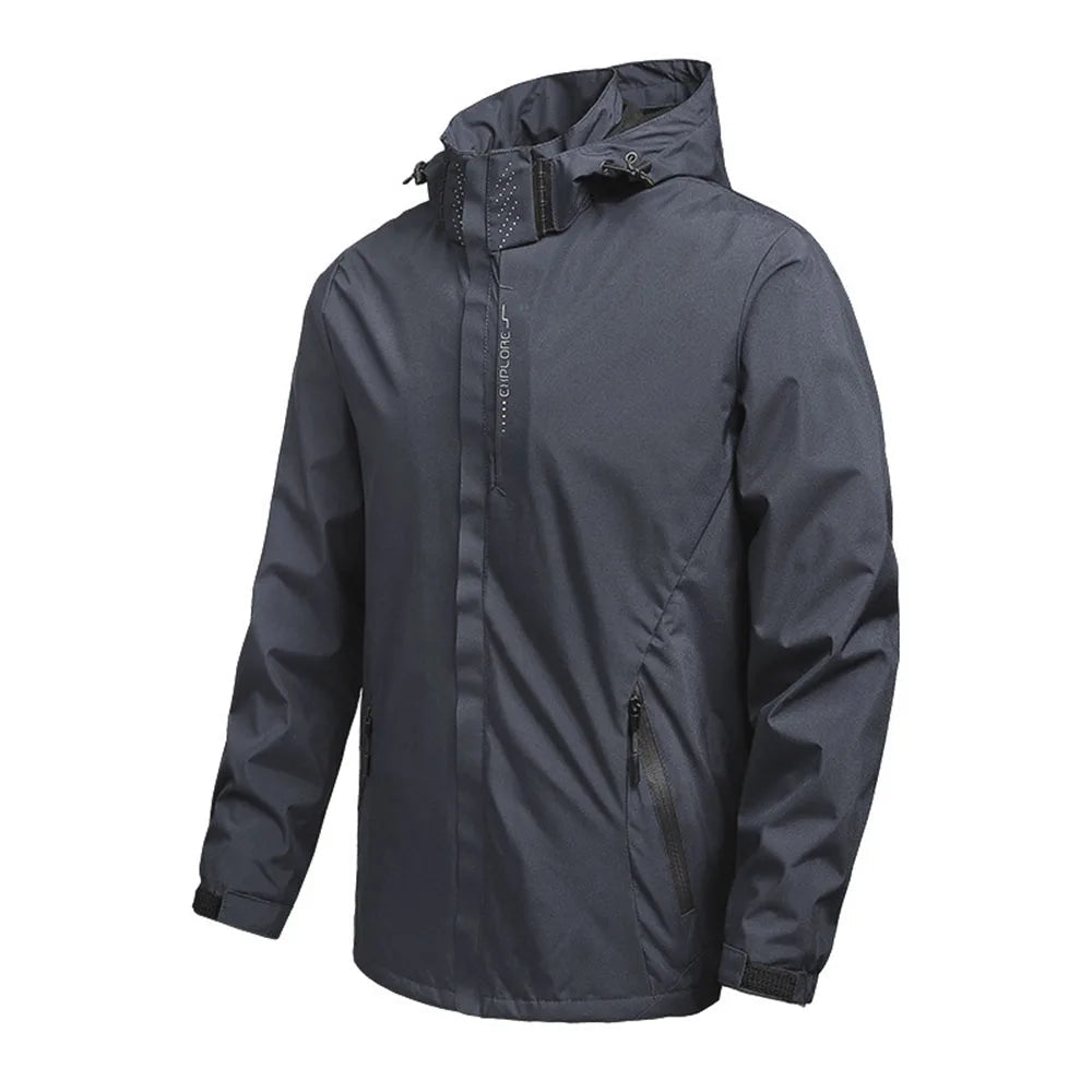 Veste de pluie imperméable légère à capuche grande taille du du 4XL au 5XL MAEJORKEN
