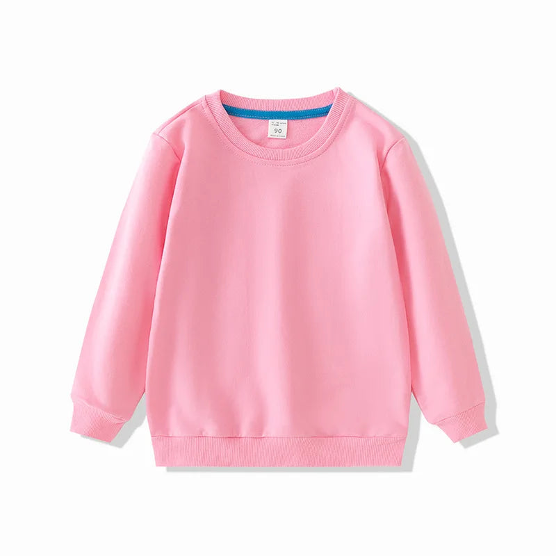 Pull à col rond en coton couleur unie pour garçons de 2 à 7 ans MAEJORKEN