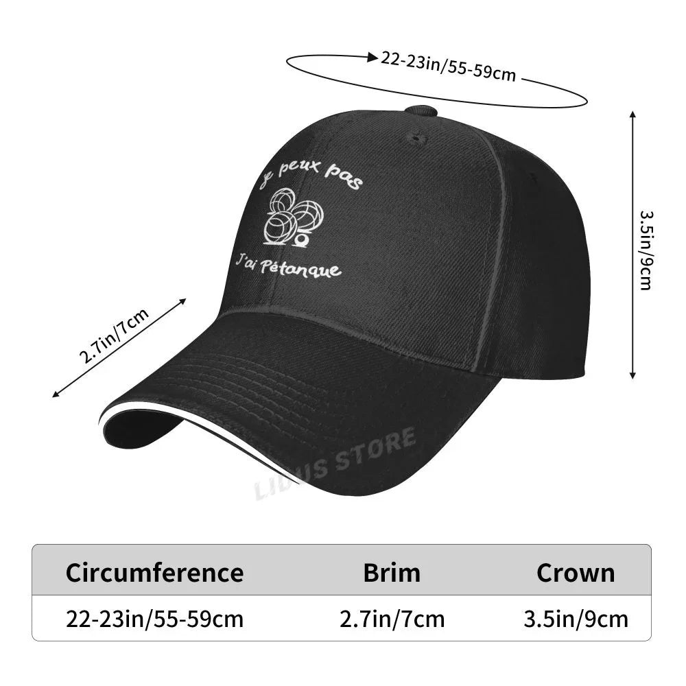 Casquette unisexe pétanque