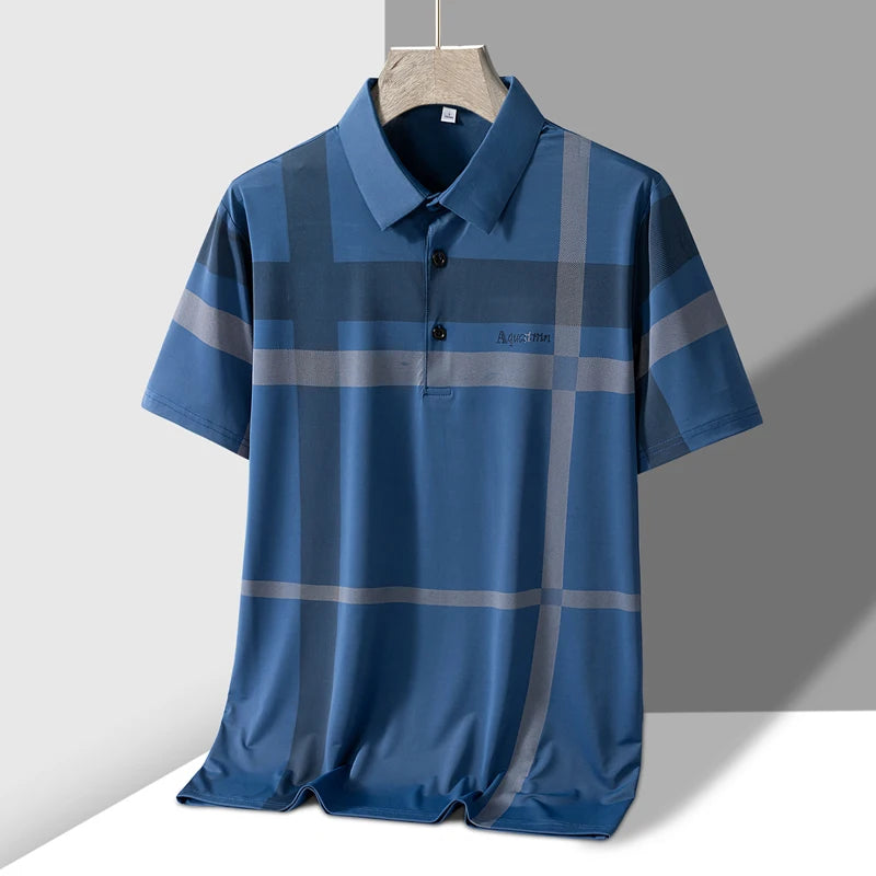 Polo homme rayé Design col rabattu M-4XL MAEJORKEN