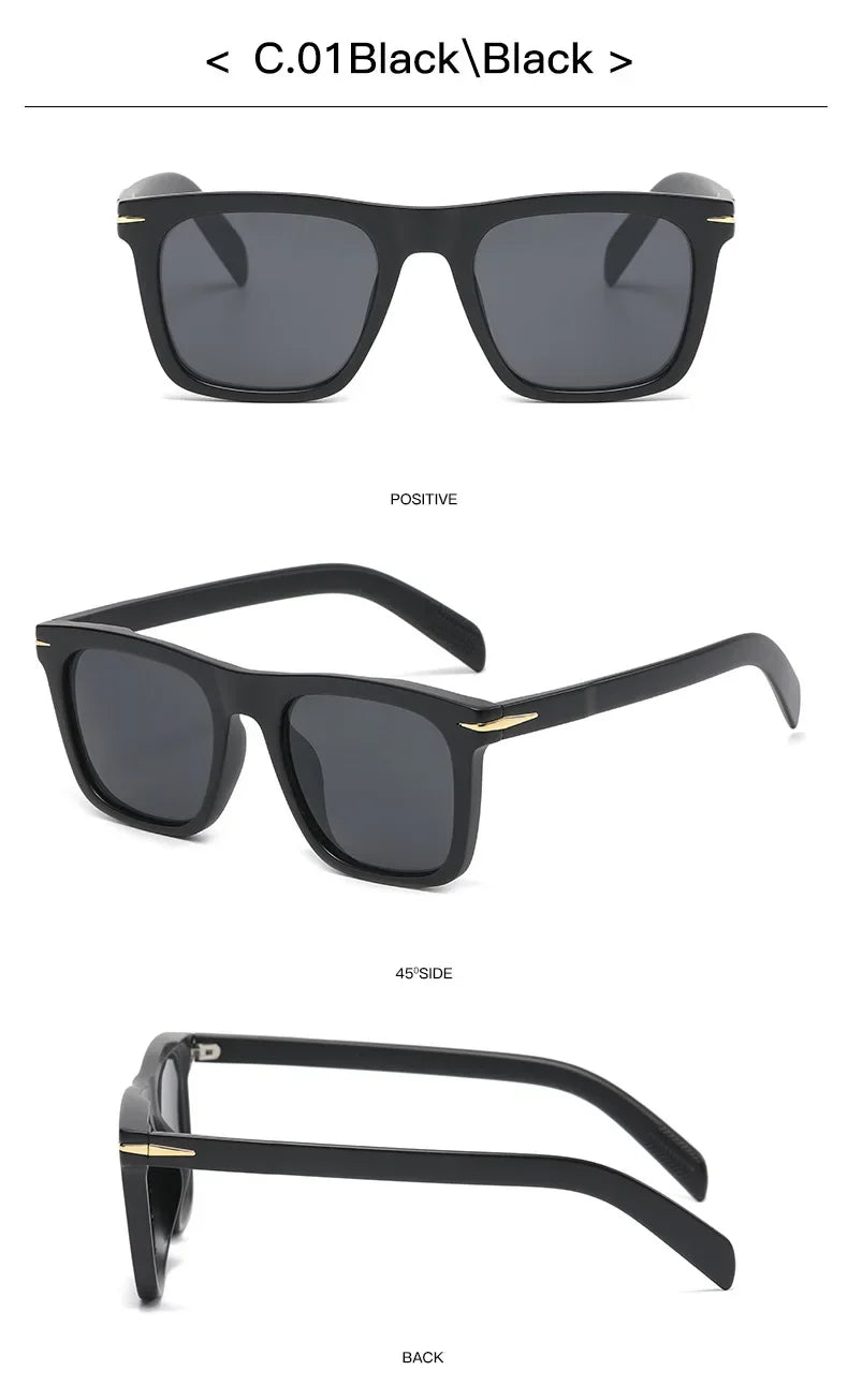Lunettes de soleil carrées Vintage pour hommes, Anti- lumière bleue MAEJORKEN