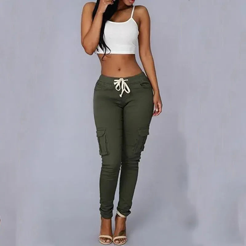 Pantalon jogging femmes taille haute