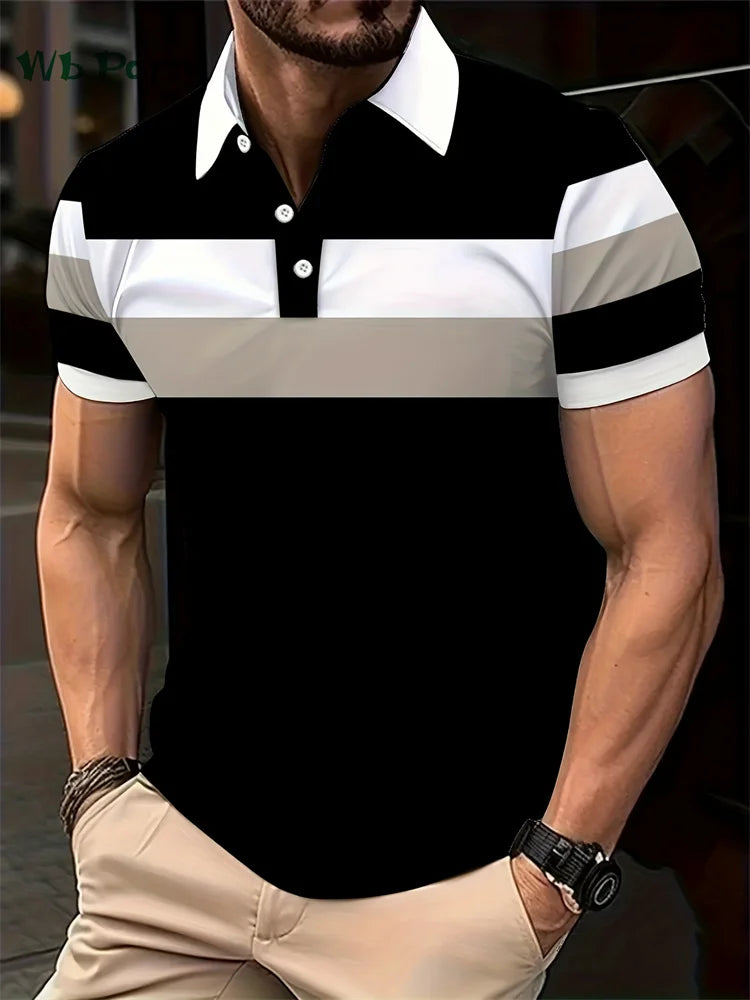 Polo classique à col boutonné pour hommes