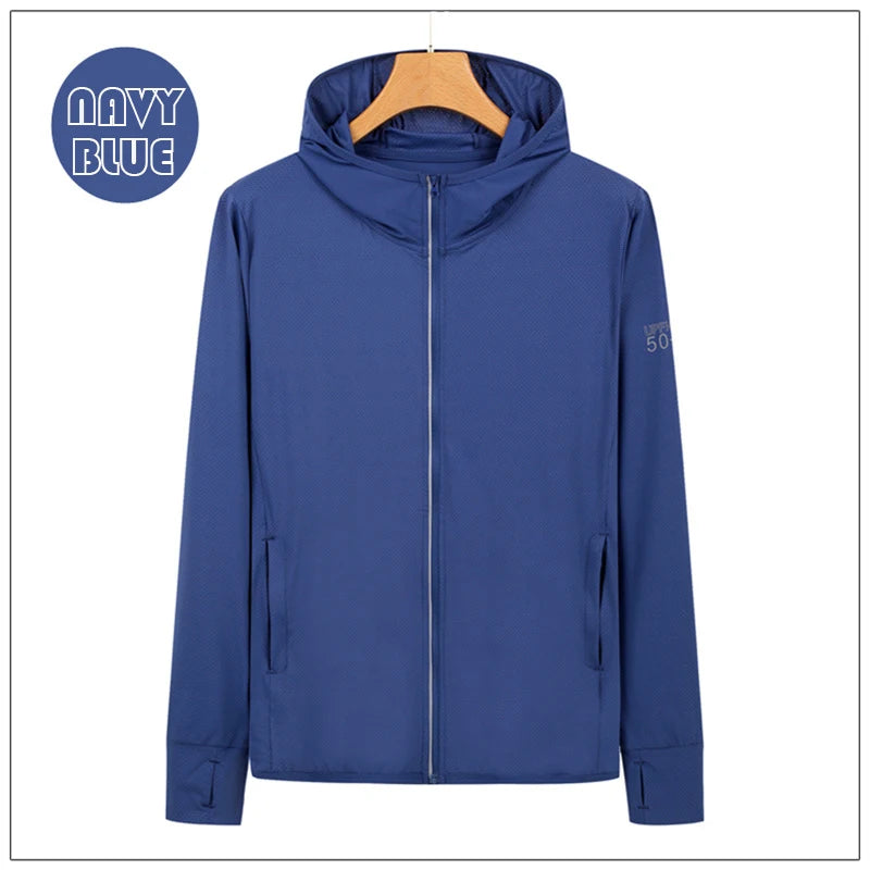 Veste de Protection solaire UPF50 + vêtements de sport, manteau en peau de soie glacée du S au 4XL