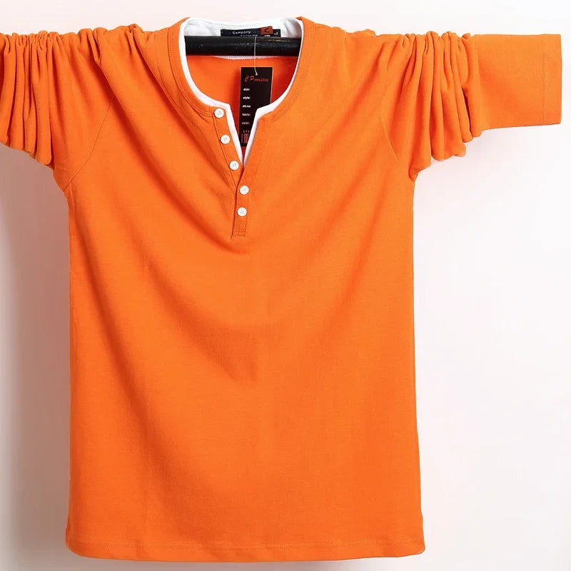 T-Shirt en coton à manches longues grande taille du M au 7XL MAEJORKEN