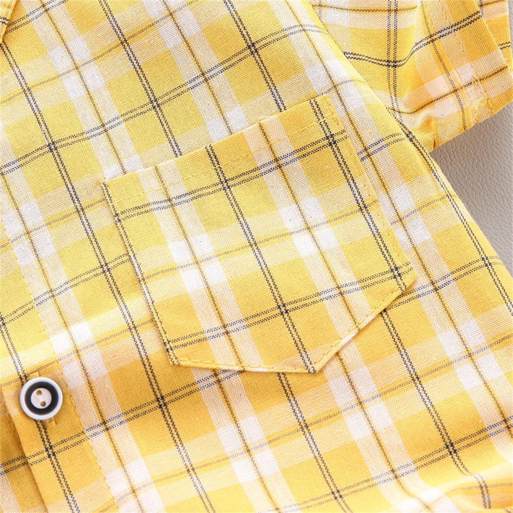 Ensemble d'été pour bébés garçons, chemise et short décontractés à carreaux du 9 au 24 mois MAEJORKEN