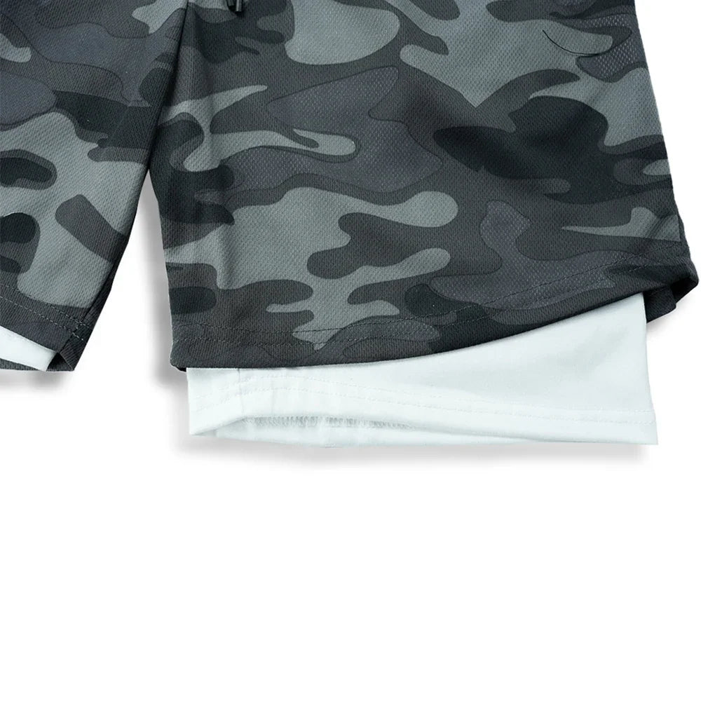Short de sport 2 en 1 avec poche intégrée séchage rapide MAEJORKEN