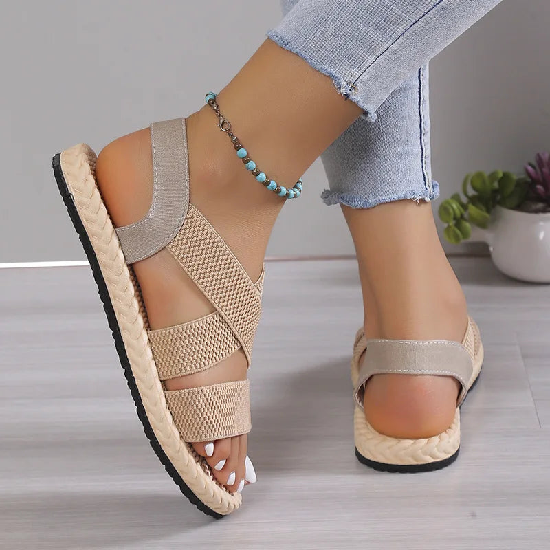 Sandales plates antidérapantes , tendance, confortables du 35 au 43
