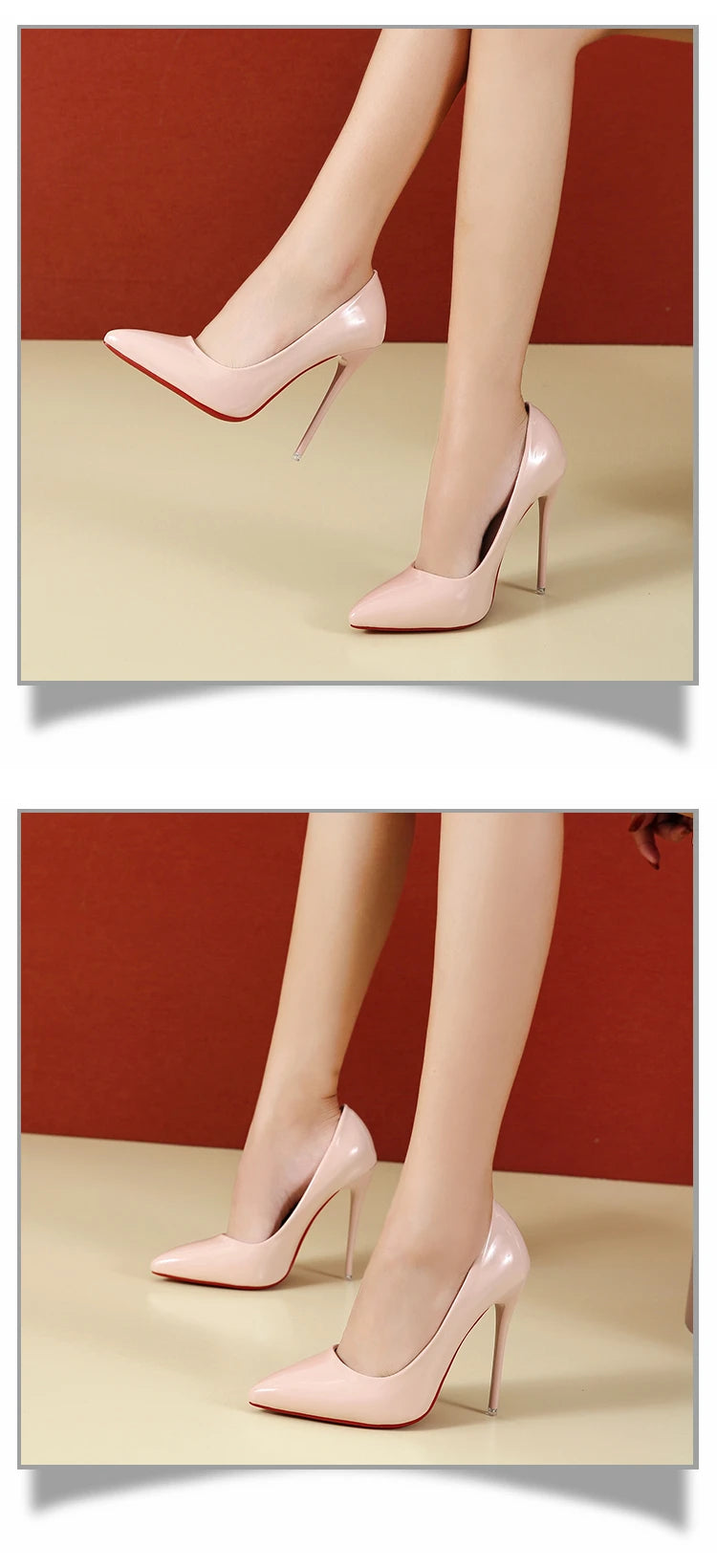 Chaussures à talons hauts cuir verni coloré