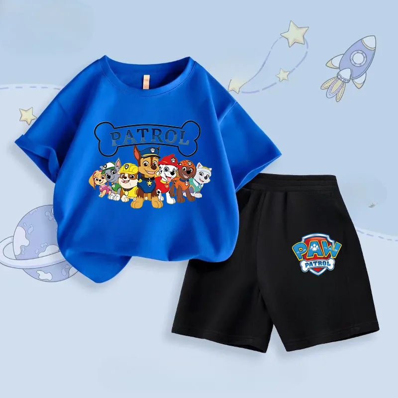 Ensemble short et tee shirt pat patrouille