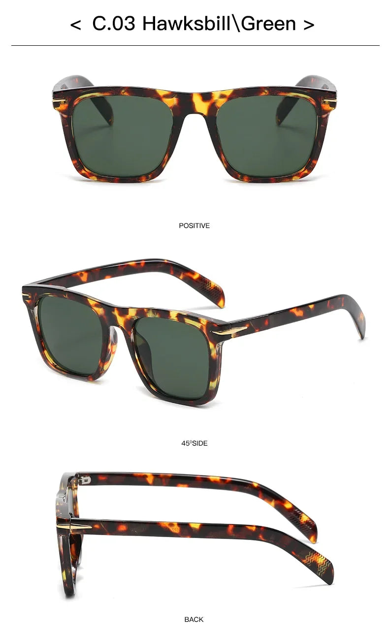 Lunettes de soleil carrées Vintage pour hommes, Anti- lumière bleue MAEJORKEN