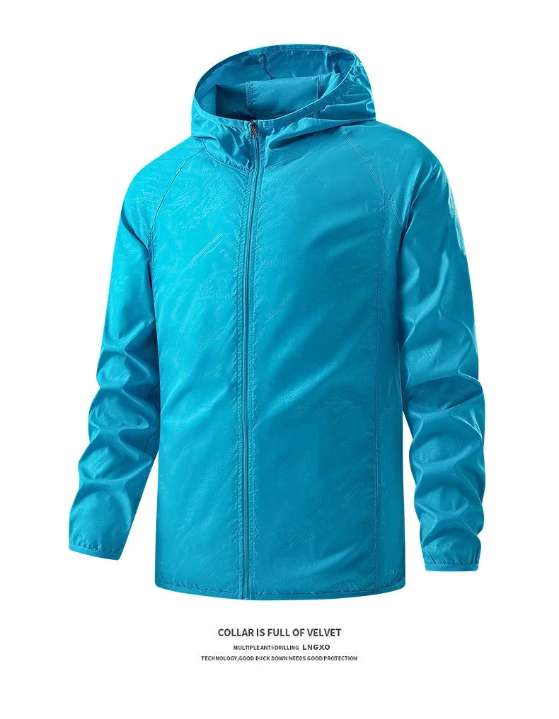 LNGXO hommes femmes vestes de randonnée imperméables Protection solaire coupe-vent Camping escalade manteau de pluie en plein air unisexe vêtements portables MAEJORKEN
